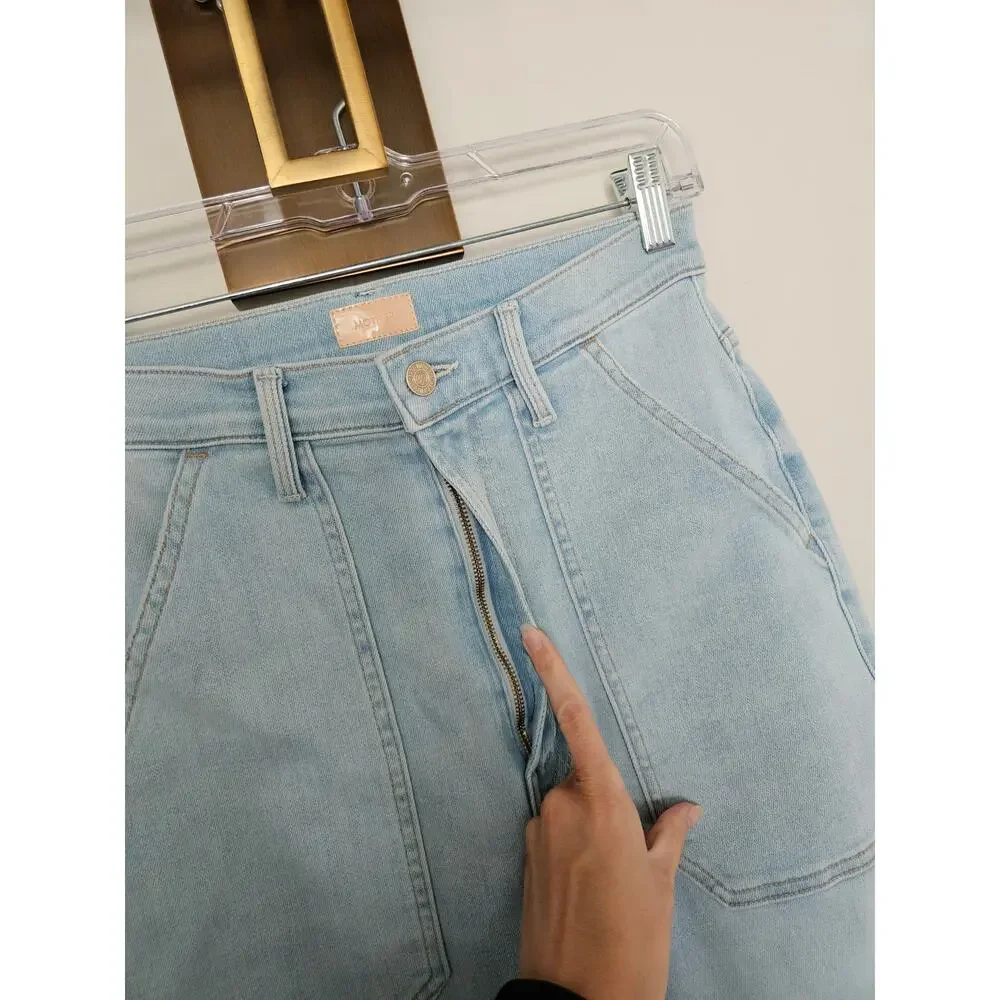 Mother Denim Women's The Wrapper Patch Springy Ankle Jeans Chill Pill Size 26 - Picture 8 of 16